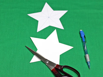 5 Point Star Santa Ornament step 1 cut star