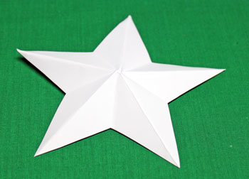 5 Point Star Santa Ornament step 2 fold star