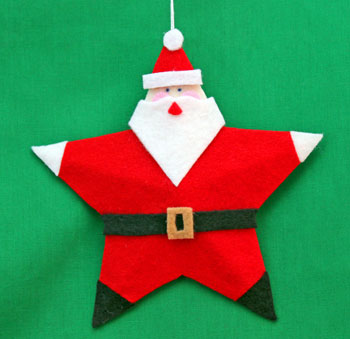 5-Point Star Santa Ornament
