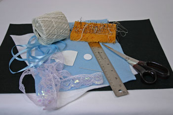 Easy Angel Crafts Angel Gift Bag materials and tools