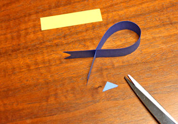 Construction Paper Fish blue step 3 make cuts