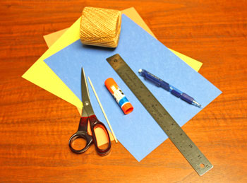 Construction Paper Fish materials and tools 