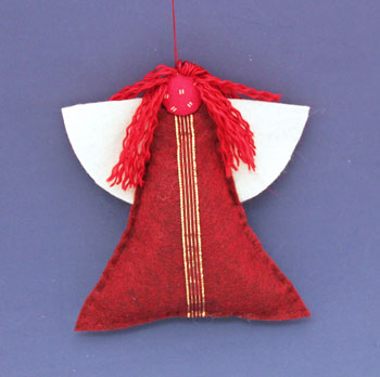 Easy Angel Crafts Felt Triangle Angel hanging as a decoration