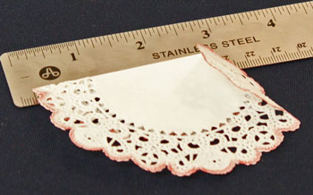 Easy Christmas Crafts Paper Doily Folded Christmas Tree Ornament step 3 measure and fold one third