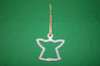 Easy Christmas crafts snow angel add ribbon