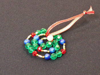 Easy Christmas Crafts Spiral Beaded Christmas Ornament Step 10 wrap beads in spiral