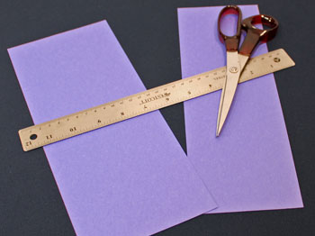 Easy Christmas Crafts Construction Paper Fan Ornament Step 1 measure and cut paper