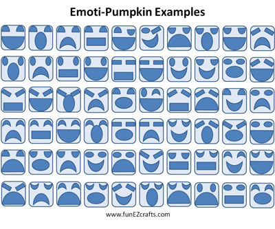 Easy Felt Crafts Emoti Pumpkin 60 different facial expressions