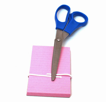 Easy Felt Crafts Notepad Cover2 step 5 measure and cut elastic