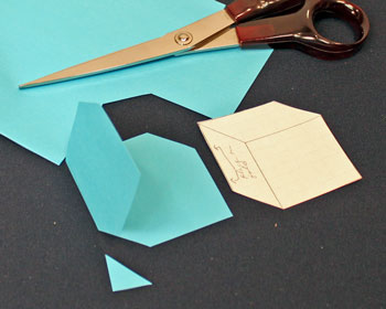 Easy Paper Crafts Gift Box Gift Tag step 2 cut out box shape
