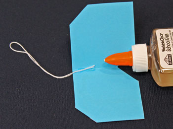Easy Paper Crafts Gift Box Gift Tag step 7 glue yarn inside