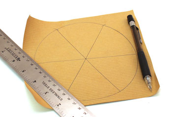 Easy Paper Crafts Six Point Star Step 4 draw 60 degrees lines