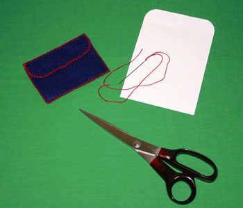 Easy felt crafts business card holder step 6
