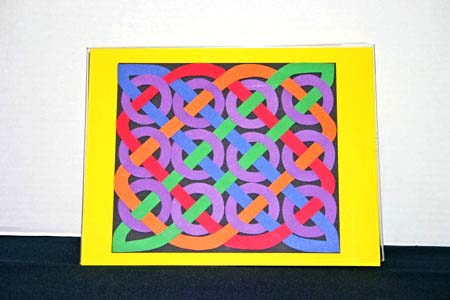 Easy paper crafts celtic design 12 purple circles finished