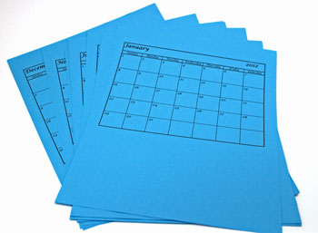 Easy paper crafts pocket calendar step 1 print the 12 calendar pages