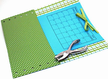 Easy paper crafts pocket calendar step 10 overlap top four holes