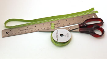 Easy paper crafts pocket calendar step 2 measure and cut ribbon