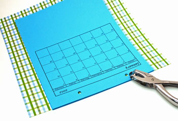 Easy paper crafts pocket calendar step 4 punch holes