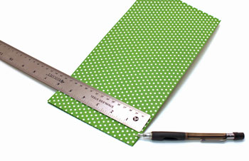 Easy paper crafts pocket calendar step 8 measure and mark for holes on sides
