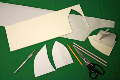Easy paper crafts sailboat start