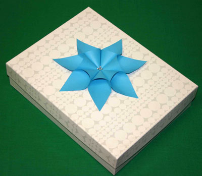Easy paper crafts seven point star on gift package