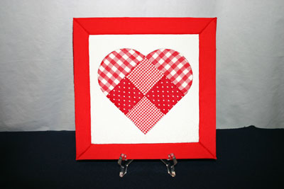Frugal fun crafts punched quilt heart complete