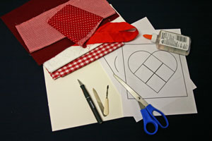 Frugal fun crafts punched quilt heart tools and materials