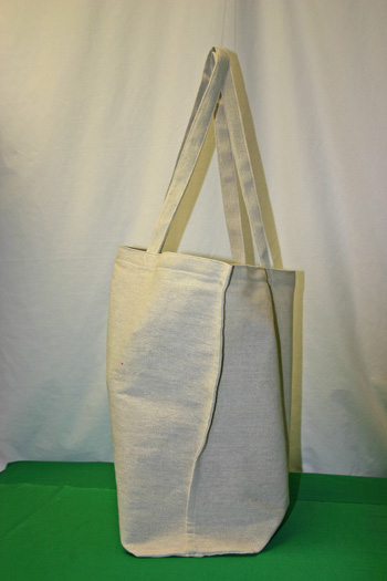 Frugal fun projects easy canvas shopping bag finished side view
