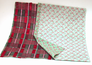 Fun Easy Woven Ribbon Pillow Plaid step 10 right sides together