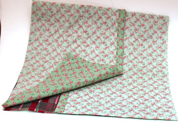 Fun Easy Woven Ribbon Pillow Plaid step 11 add second back piece