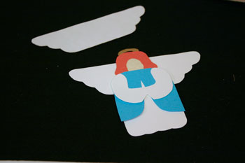 Easy Angel Crafts - Paper Angel add wings to back