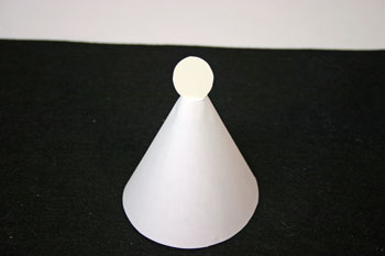 Easy Angel Crafts - Paper Cone Angel - bend tabs to insert head into top of cone