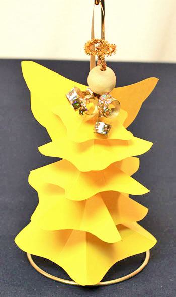 Easy Angel Crafts Paper-Star-Angel-Ornament-Pattern Step 16 curl ribbon