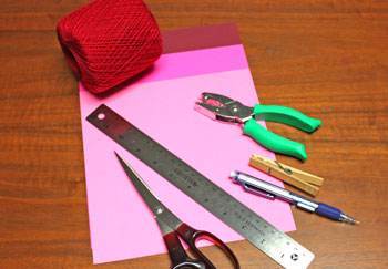 Paper Strips Flower materials and tools