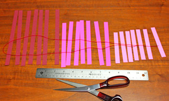 Paper Strips Flower step 1 cut materials