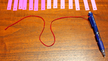 Paper Strips Flower step 4 anchor yarn