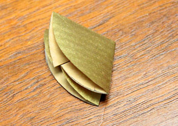 Stacked Doily Christmas Tree step 5 fold to form triangle shape