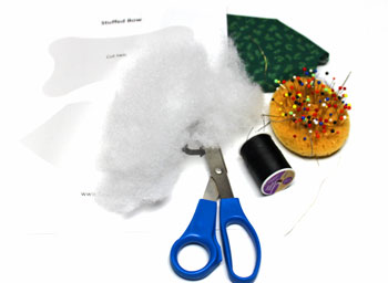 Stuffed Bow Decoration materials and tools