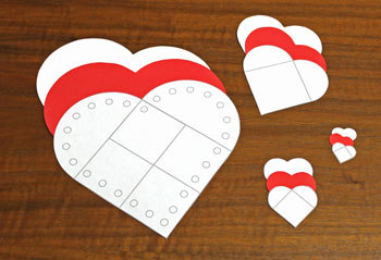 Valentine Heart Pocket step 1 cut out the shapes