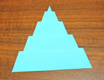 Art Deco Paper Christmas Tree step 10 crease folds