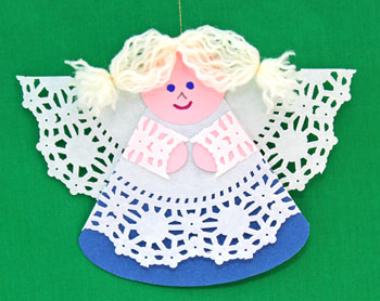 Card Stock and Doily Angel