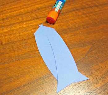 Curved Paper Angel step 2 glue body shapes