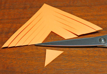 Cut Paper Square Ornament step 4 cut out middle square
