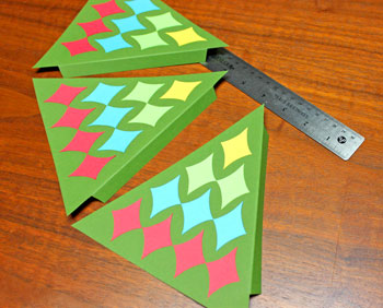 Diamond Shapes Christmas Tree step 11 fold other two flaps
