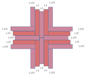Drinking Straw Mosaic Ornament lengths and positions