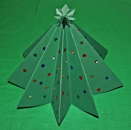Folded Paper Christmas Tree