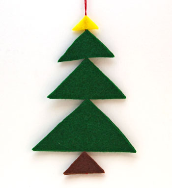 Felt Triangles Christmas Tree