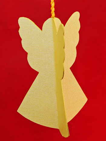 Folded Paper Angel finished and on display