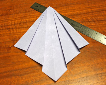 Folded Square Paper Angel step 5 finish folds