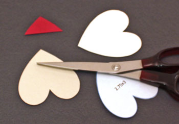 Heart Santa Ornament step 1 cut shapes
